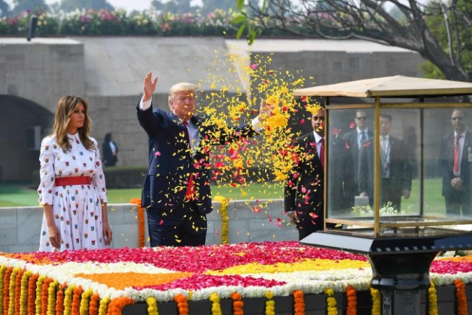 President Trump and Melania reached Rajghat, writes this message paying tribute to 'Father of the Nation'