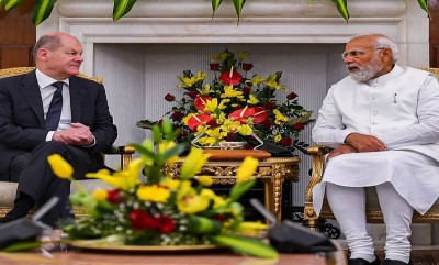 पीएम मोदी से जर्मन चांसलर ने की मुलाकात, बोले- भारत अब वास्तव में विकास कर रहा..