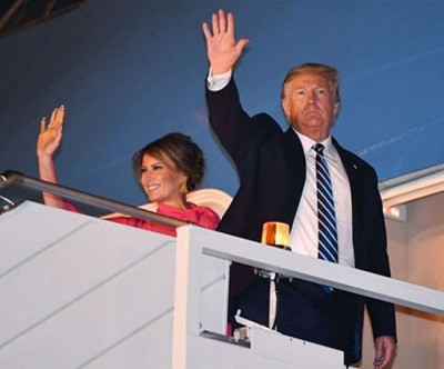 Trump returns abroad after finishing two-day tour