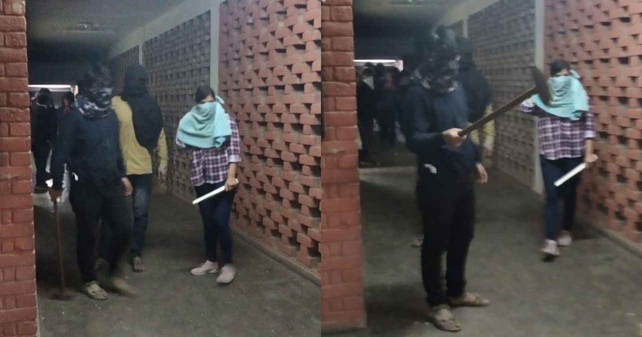 In JNU, mask men beat students, opposition parties targets BJP