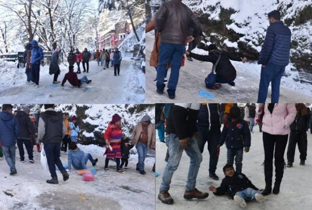 Snow wreaks havoc in Shimla, 20 people injured by slipping on ice