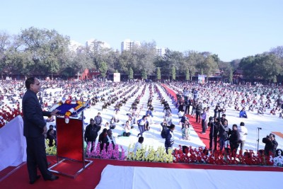 'युवा दिवस' के अवसर पर हुआ सूर्य-नमस्कार, मुख्यमंत्री ने कार्यक्रम को किया संबोधित