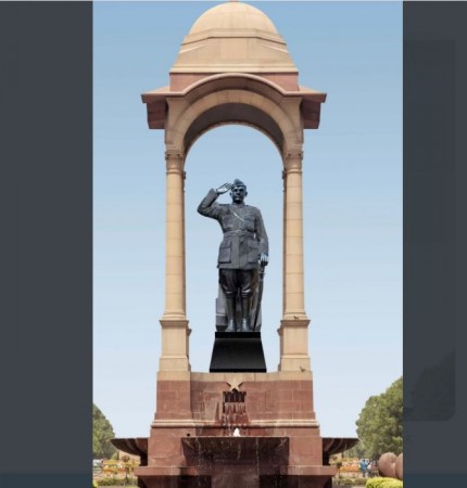 सरकार ने उठाया एक और बड़ा कदम, इंडिया गेट पर लगेगी नेताजी की भव्य प्रतिमा