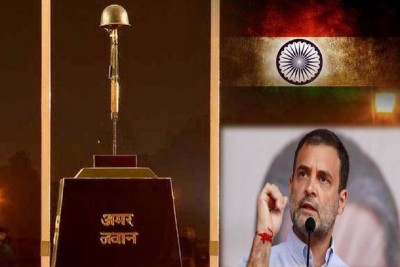 Govt of India responded to Rahul Gandhi's protest against removal of 'Amar Jawan Jyoti'