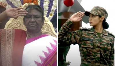 गणतंत्र दिवस पर बना इतिहास, पहली बार आदिवासी महिला राष्ट्रपति द्रौपदी मुर्मू ने ली परेड की सलामी