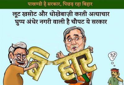 Bihar: Bihar comes into political tussle, this special poster showed the truth