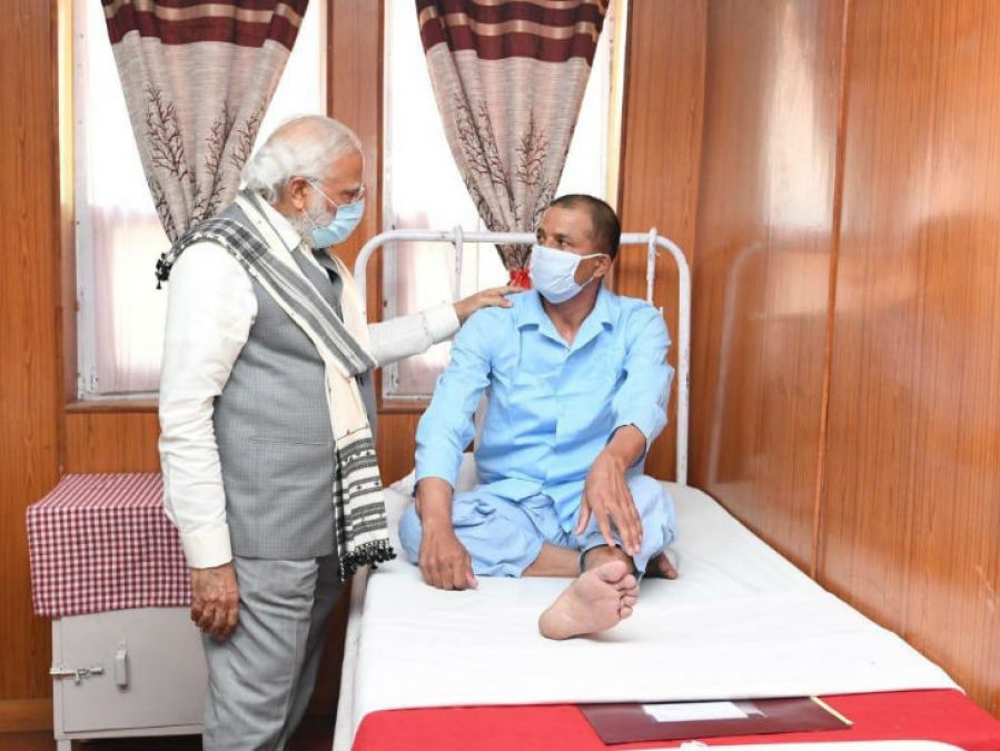 PM Modi meets injured soldiers in Ladakh, says 