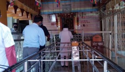 Devotees throng to Pitambara temple on Guru Purnima since morning