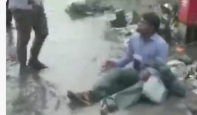 VIDEO: Shiv Sena MLA punished the contractor for water logging