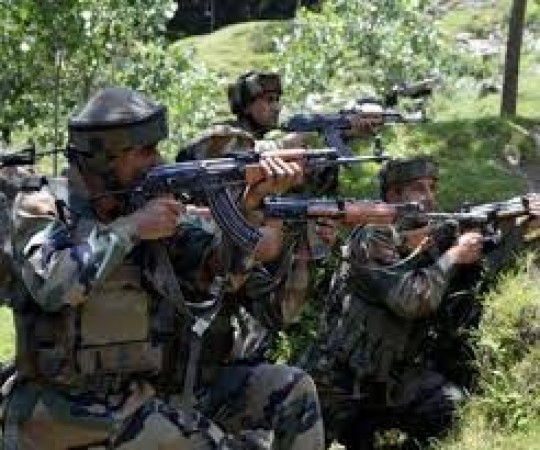 Encounter between security forces and terrorists continues in Jammu and Kashmir