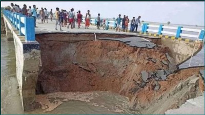 Bihar: Approach road washed away, three FIRs registered