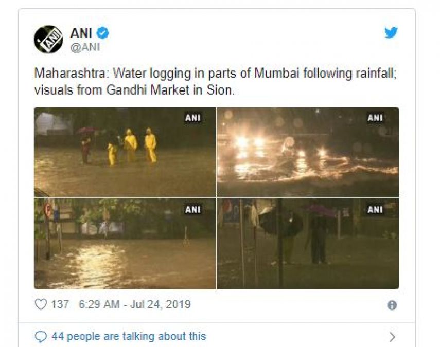 मायानगरी मुंबई से नहीं हट रहे संकट के बादल, रातभर हुईं मूसलाधार बारिश
