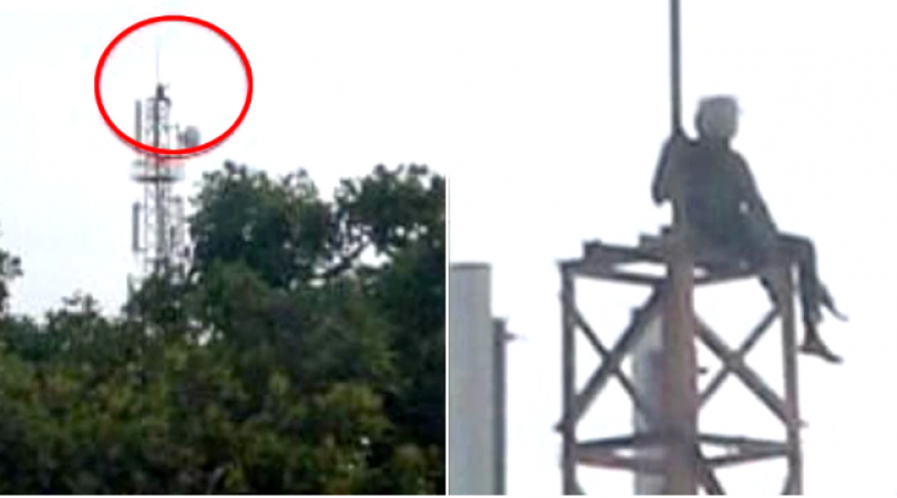 मायके से नहीं आ रही थी पत्नी तो 100 फीट ऊंचे मोबाइल टॉवर पर चढ़ गया पति, फिर जो हुआ...