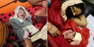 Woman gave birth to a child during the journey