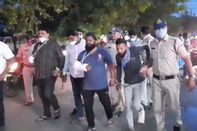 Indore cops arrested 'wanted' goons, made them parade in public