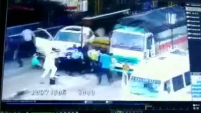 Watch Video: Car rams into people at a toll plaza in Rajasthan