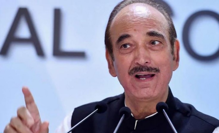 Ghulam Nabi Azad arrives in Jammu on a visit for Assembly elections