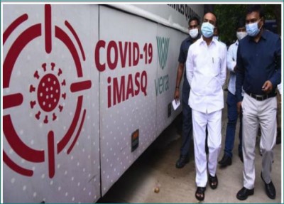 Mobile covid-19 test centre started in Telangana