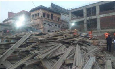 Dilapidated building collapsed in Kashi Vishwanath corridor, 2 labourers killed & 7 injured