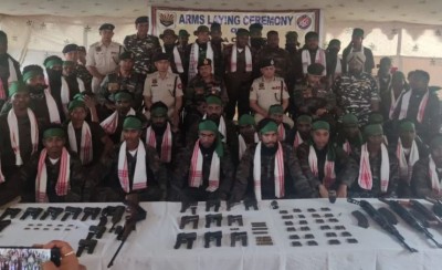 Assam: 39 militants left the path of violence, laid arms before the police
