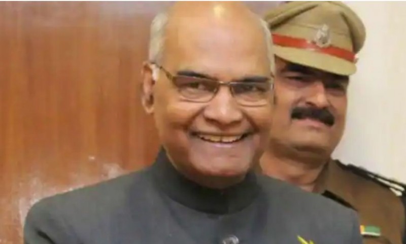 Ram Nath Kovind arrives at his native village with his wife