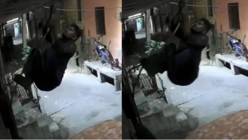 VIDEO! कैमरे में कैद हुआ 'स्पाइडर मैन', अनोखे अंदाज में देता है चोरी को अंजाम