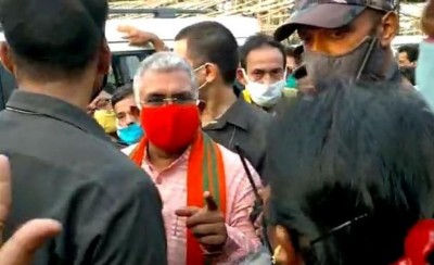 BJP activists protested at meeting against Bengall BJP president Dilip Ghosh