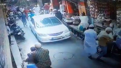 The man who drives car ran between the people who were performing namaz is arrested