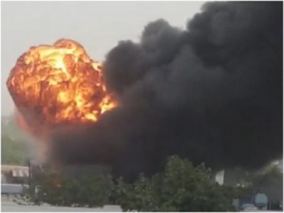Major fire broke out in a chemical company in Surajpur industrial area, Greater Noida
