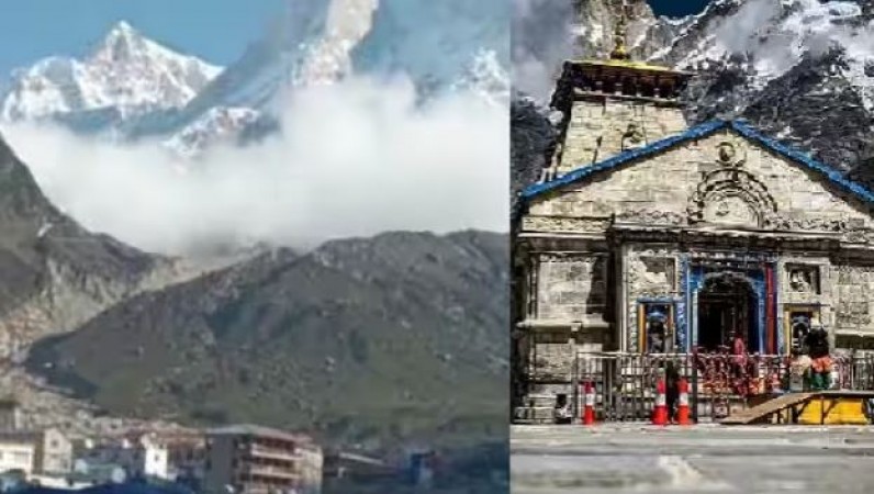 Mountains of snow fell heavily behind Kedarnath temple, VIDEO