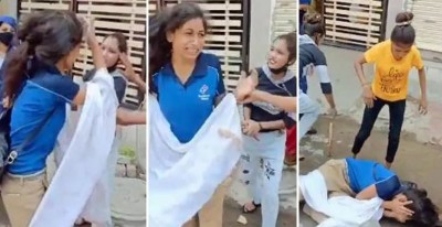VIDEO: इंदौर में पिंकी गैंग का आतंक, लड़की को रोककर चलाए लात-घूंसे और डंडे से पीटा