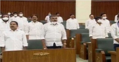 Assembly session of Andhra Pradesh starts amid Corona crisis