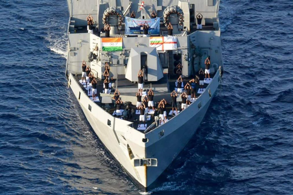 नौसेना से लेकर BSF तक सभी कर रहे योग अभ्यास, कल मनाया जाएगा अंतर्राष्ट्रीय योग दिवस