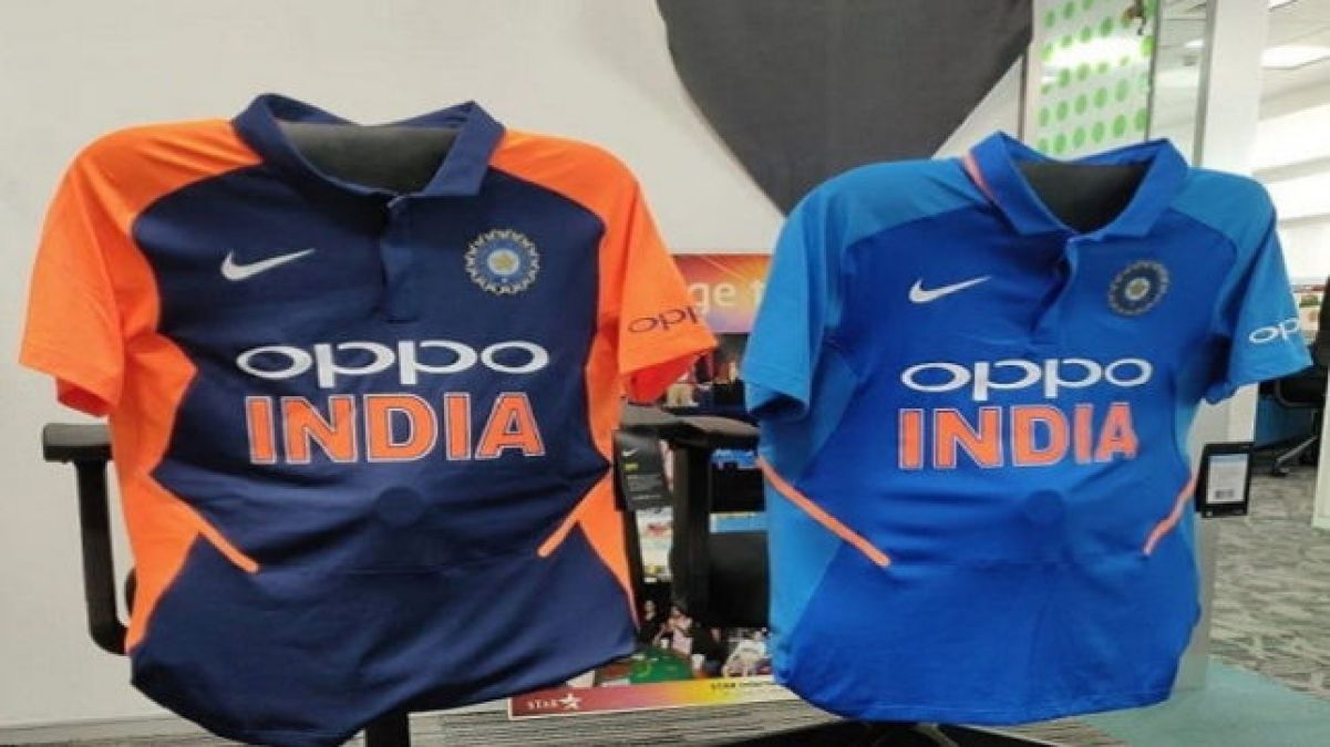 new orange jersey of indian cricket team