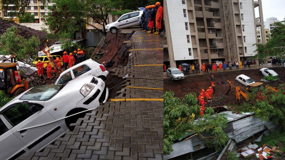 Parking wall collapses at midnight in Pune, 15 workers died