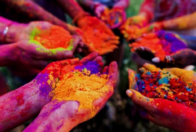 This village celebrates Holi five days before the festival