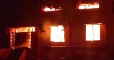 Massive fire breaks out at Registrar's office in Shahjahanpur, important documents related to land burnt
