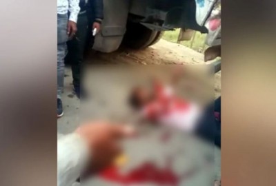 Injured in accident blood soaked couple was lying on road, people making videos