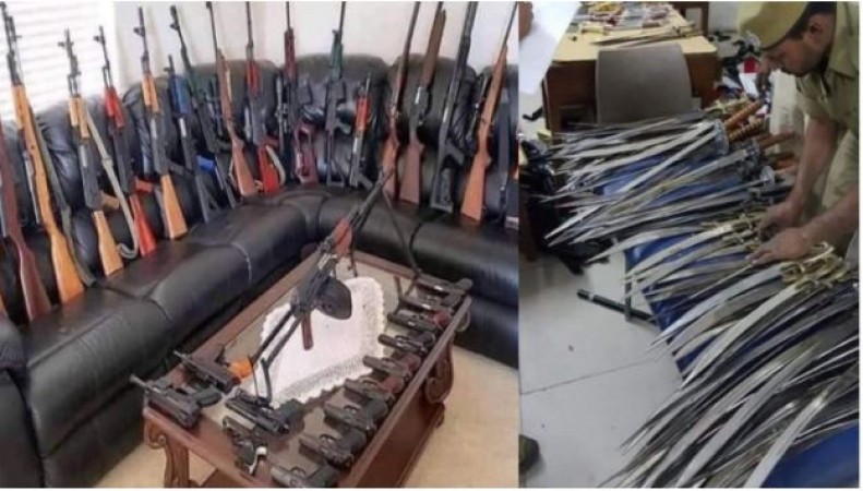 Why do madrasas need so many weapons? Thousands of guns and swords recovered .., know the truth of 'viral post'