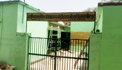 School painted in colors of religion! 'Teacher made government school a madarsa'