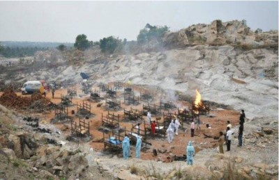 Bengaluru: Granite mine converted into crematorium due to increase in deaths