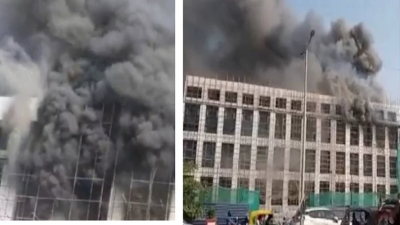 Fierce fire broke out in Visvesvaraya Bhawan, many important documents were burnt to ashes