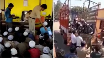 A truck carrying 63 Muslim children was caught in Kolhapur, the driver ran away after questioning