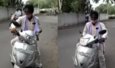 The man clashed with the police, said- 'I am a BJP corporator,  will you issue my challan?'