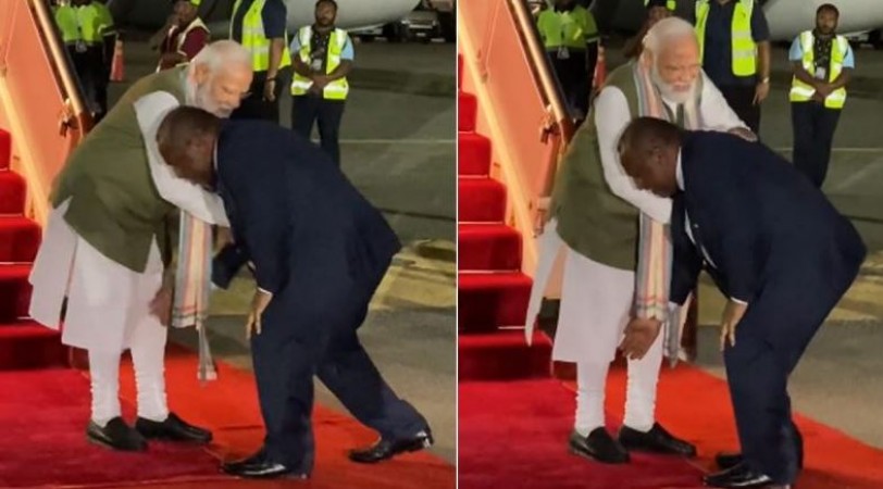 Papua New Guinea's PM didn't bow down before PM Modi for no reason, this is a 'respect' for India's 'Vasudhaiva Kutumbakam' policy