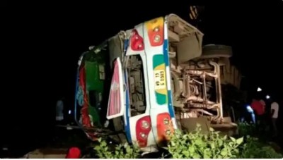 Horrific road accident in Odisha, 6 killed, 31 injured as tourist bus overturns