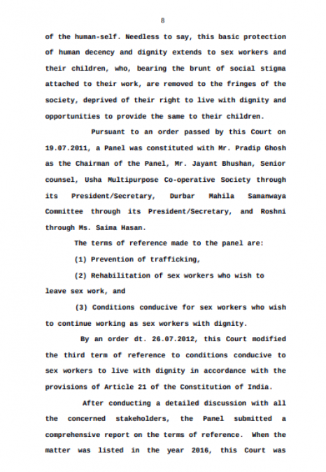बड़ी खबर: सुप्रीम कोर्ट ने वैश्यावृत्ति को माना पेशा, कहा- सेक्स वर्कर्स को परेशान न करे पुलिस