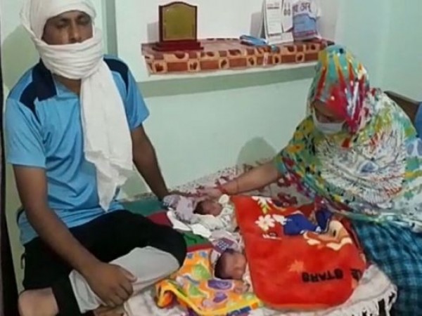 मेरठ के अस्पताल में पैदा हुए दो जुड़वाँ बच्चे, माता-पिता ने नाम रखा क्वारंटाइन और सैनिटाइजर