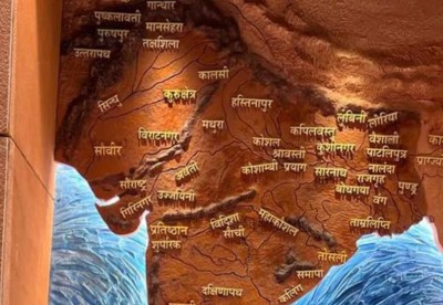 The map of 'Akhand Bharat' shown in the new Parliament House, Minister Prahlad Joshi said - the resolution is clear..