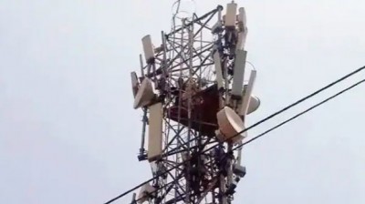 Young man climbs mobile tower, makes unique demand from government